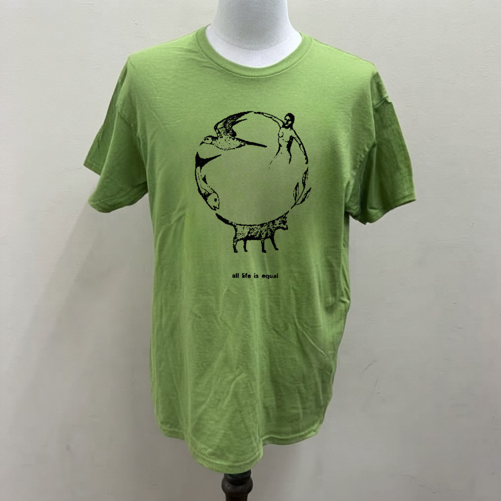 All Life Is Equal Circle Of Life Animals Nature Vintage Green T-Shirt